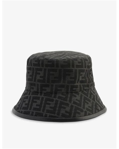 black fendi bucket hat|Fendi bucket hat men's.